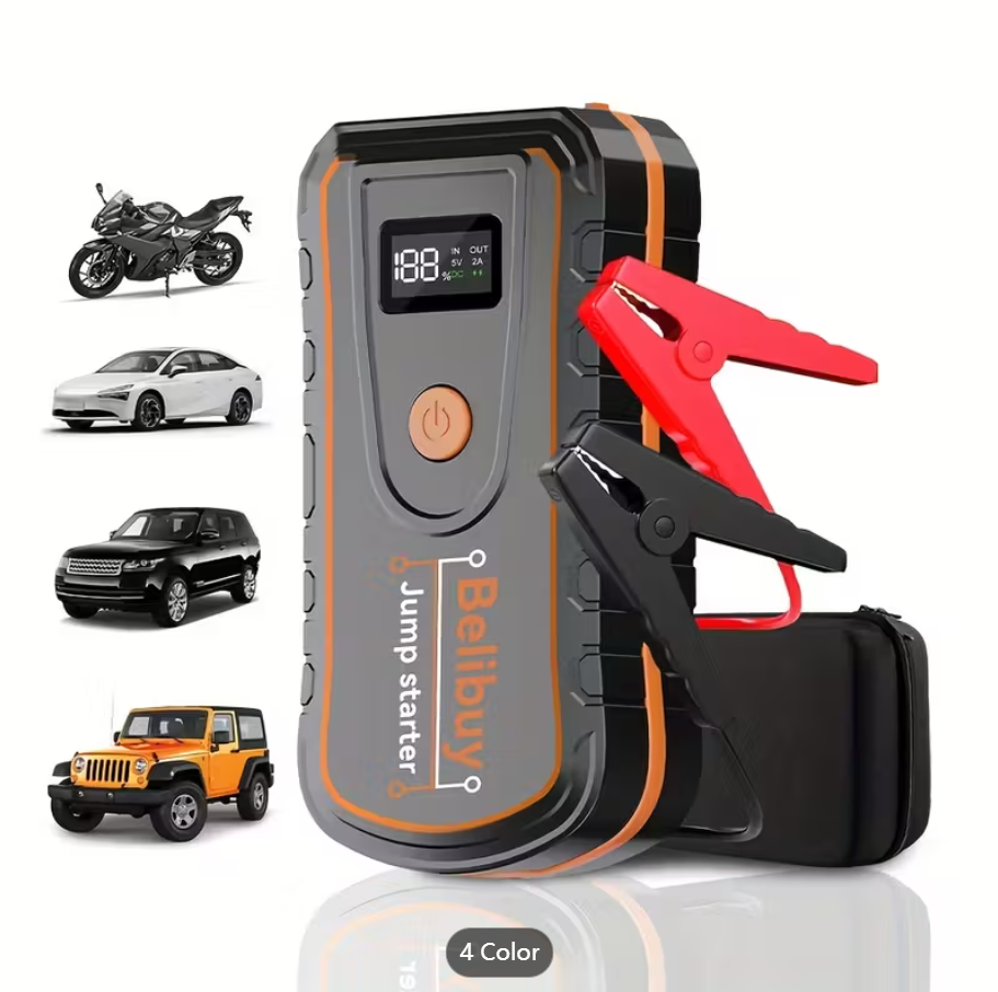 High-power Car Starter | Advanced Portable Emergency Car Starter-powerful 6000mAh Rechargeable Battery, USB Charging, Suitable For Vehicles Under 36V, Upgraded Version, Reliable Emergency Power