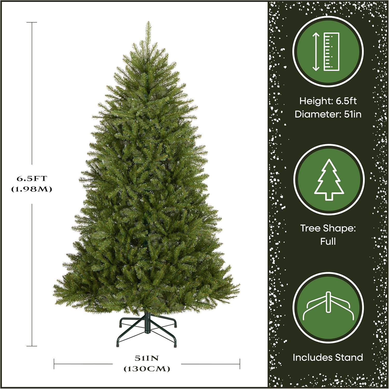 National Tree Company 6.5 ft Unlit Dunhill Fir Full Artificial Christmas Tree