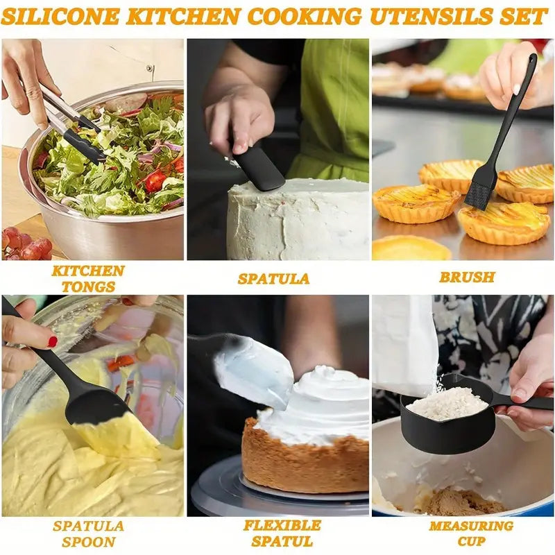 17pcs Stainless Steel Mixing Bowl Set with Sealing Lids & Grater - Non-Slip, Rust-Resistant Kitchen Gadgets for Salads & More - Includes 7QT to 1QT Sizes